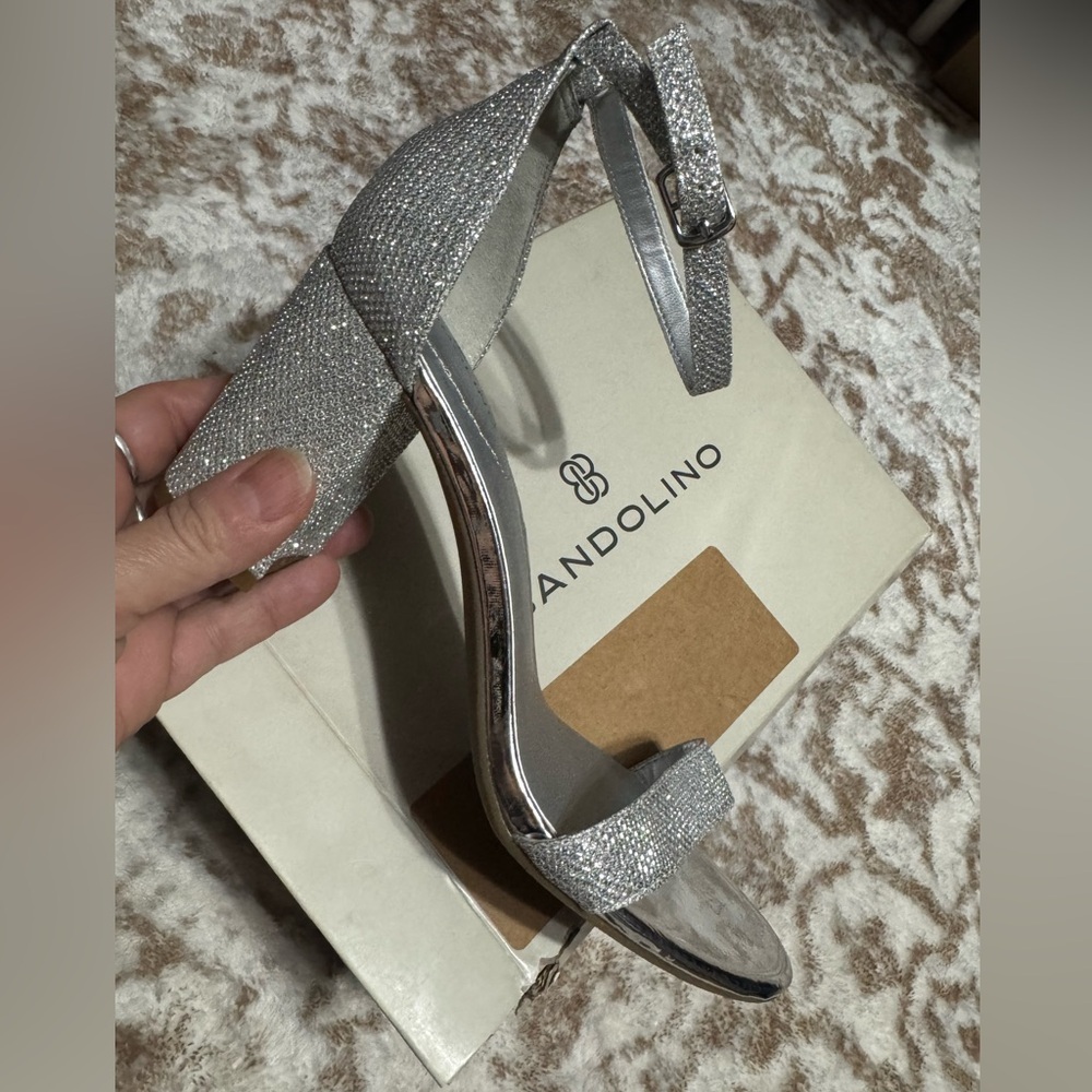 Bandolino Glittering Silver Heels